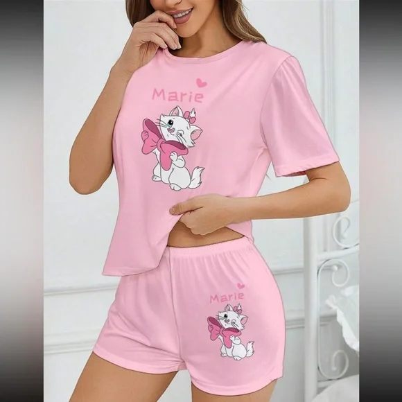 Disney’s The Aristocats Marie Pajamas, The Aristocats Marie Sleepwear Set - Picture 2 of 5